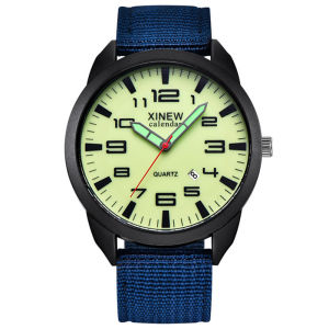 Original XINEW Brand Cheap Watches For Men Fashion Nylon Band Military Sports Date Quartz Watch Erkek Barato Saat Montre Homme