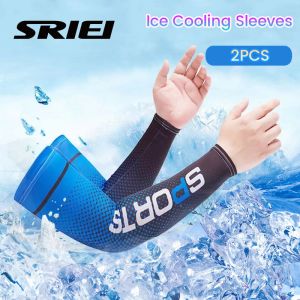 SRIEI 2PCS Ice Sleeves Sun Protection Ice Silk Sleeve Anti-UV Arm Protector 防晒冰丝袖