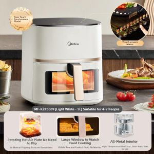 Midea | Smart Large Capacity Viewable No-Flip Air Fryer