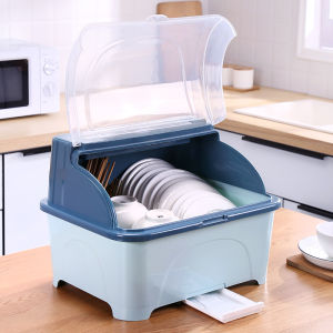 Spot quick delivery Kitchen bowl storage plastic tableware storage cabinet bowls and chopsticks storage
