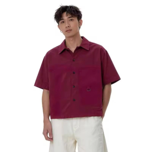 GentWear BOX Fit Polo for Men Crop Top Flat cotton casual loose lapel Korean style short-sleeved shirt