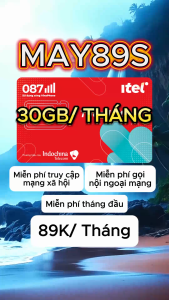 Sim Vinaphone Itel MAY89S Sẵn 1 Tỷ GB Truy Cập Y0utubi Tictoc Fabook Gọi Điện Không Mất Phí Xài Tháng Đầu Không Nạp | FREESHIP - CHƯA KÍCH HOẠT