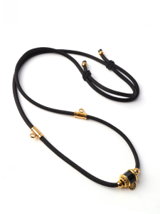 สร้อยคอรูปพระพุทธรูปแบบใหม่ประดับเพชรเต็มแถว สายรัดคอลูกปัดทอง สายรัดคอแบบปรับได้ โซ่พระพุทธรูปแบบใหม่