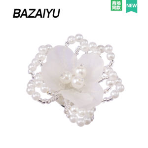 Pearl Flower Shoe Buckle Accessory for Crocs/Ba Zi Fish Hollow Shoes High-End Sensation Metal Shoe Accessories 2025 Spring