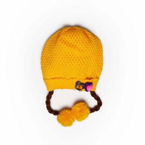 topi kupluk kepang bayi perempuan usia 3 BLN-- 2 thn