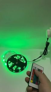 5050 LED strip light RGB + 24keys Remote Control + with 220V 2A Power Adapter Supply Christmas LED Light For Ceiling LED Lights for Room Christmas Light