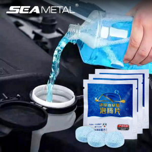 SEAMETAL 20/40pcs Car Solid Cleaner Effervescent Tablets Universal Car Windshield Glass Washer Dust Remover 1pc:4L Glass Water