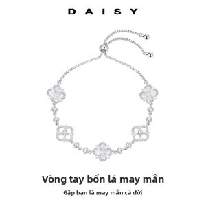 DAISY DREAM | Vòng Tay Điều Chỉnh được với Bốn Lá Clover May Mắn và Zircon