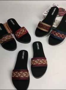 sandal slop rajut kepang