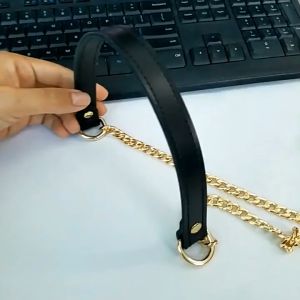 Chain Bag Strap Leather Rantai 120cm Panjang / Tali Tas Selempang Kombinasi Rantai Kulit Premium