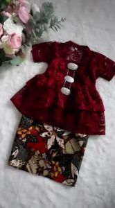 Kebaya Peplum Kids Newborn - 4Y Kebaya Peplum Budak Baju Raya Budak 2025 Pelbagai Warna