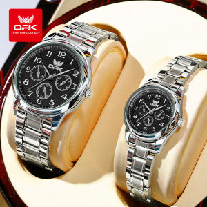 OPK Jam Couple Pasangan Anti Air 2024 Original Asli Busana Kasual Kualitas Tinggi Besi Tahan Karat Jam Tangan Kuarsa (Garansi 1 tahun)