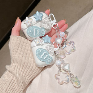 WOPOW OWS18 Ear Clip Style Protective Case Womens Version Transparent Cartoon Anti-Fall Flash Powder Fish Design Bone Conduction Bluetooth Earphone Cover