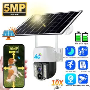 Camera Ngoài Trời Không Dây 4G HD Năng Lượng Mặt Trời Webcam IP Với Thẻ SIM Tiêu Thụ Điện Năng Thấp Camera An Ninh Nhà Thông Minh CCTV Với Zoom Kỹ Thuật Số Và Âm Thanh Hai Chiều