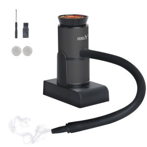 BORUiT สูบบุหรี่ Infuser แบบพกพาโมเลกุลอาหารสูบบุหรี่อาหารเย็นควันเครื่องกําเนิดไฟฟ้าเนื้อ Burn ทําอาหารสําหรับย่างบาร์บีคิวค็อกเทล