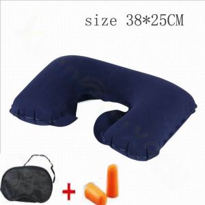 Inflatable U-Shaped Travel Pillow Portable Airplane Neck Support Outdoor Camping Hiking Gear Sleeping Bag Accessories