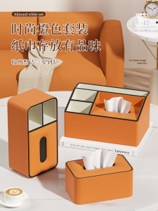 กล่องใส่กระดาษซับมือแบบเรียบง่ายและหรูหราสำหรับห้องนั่งเล่นและโต๊ะทานอาหาร หนัง PU ทรงสี่เหลี่ยมจัตุรัส จีนแผ่นดินใหญ่