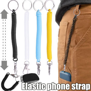 ⚡PH deliveryIn stock⚡Spring rope keychain mobile phone lanyard with anti-lost spiral telescopic multifunctional lanyard suitable for keys mobile phones wallets and accessories【Auto and motorcycle accessories】