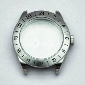 40mm Sapphire Crystal Dive GMT Watch Case MOD PVD Black Knight for NH34 NH35 NH36 NH38 NH70 NH71 NH72 20 bar Waterproof