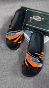 MJC INDONESIA - Sandal Abstrak Distro Ringan Pria Wanita Sendal Slop Eva Casual Anti Slip Lentur Tahan Air High Quality