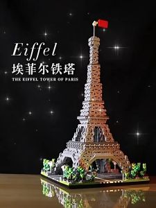 Mainan Bricks Eiffel Tower Arsitektur Terkenal di Dunia 3D Puzzle Nano Block Mainan