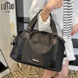 กระเป๋าเดินทางแบบพกพาสำหรับผู้หญิง น้ำหนักเบา ความจุขนาดใหญ่ กระเป๋าถือสำหรับใส่เสื้อผ้าในห้องน้ำ กระเป๋าใส่เสื้อผ้าสำหรับนักเรียนในหอพัก