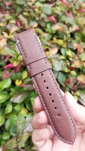 Tali Jam Kulit Asli Sapi Pull Up Uk 22mm Custom Warna Cokelat Garansi 1 Tahun