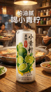 Yinxue Sparkling Lime Soda Drink Fizzy Lime Carbonated Drink 310ml