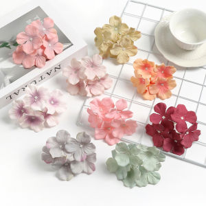 1ชิ้น10ซม. หัวดอกไฮเดรนเยียประดิษฐ์สำหรับของตกแต่งงานแต่งงานตกแต่งบ้านสวนเครื่องประดับดอกไม้ดอกไม้ประดิษฐ์ตกแต่งงานปาร์ตีงานฝีมือมงกุฎ