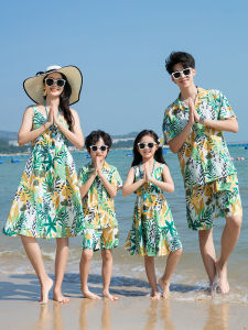 Đầm Đi Biển Mùa Hè Cho Mẹ Và Con Đầm Dây Bohemian Đầm Đi Biển Cho Gia Đình Đầm Đi Biển Cho Ba Mẹ Và Con Đầm Cotton Polyester Cho Gia Đình