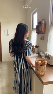 Clouwny Marcell Knit Set Setelan Lengan Pendek Premium Knit Korean Look Fit to XXL