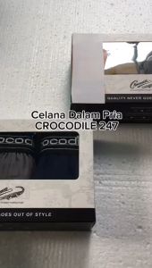 3 Pcs Celana Dalam Cd Pria Dewasa Katun Polos Premium Merk CROCODILE 251 - 247 Ukuran M L XL
