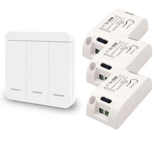 AC 110V 220V 433Mhz wireless Wall Switch rf 86 wall panel transmitter Safety Switch and relay interruptor for Light Lamp