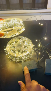 Dây Đèn Led Hạt Gạo Xương Cá Quấn Trang Trí Cây Thông Noel Dây Đom Đóm Decor Cafe Sân Vườn