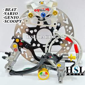PAKET PENGEREMAN BEATVARIOSCOOPYGENIO DISC LUBANG 4 UK.220mm + MASTER REM + KALIPER +BREKET+BAUT