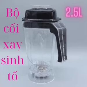 Bộ cối máy xay sinh tố công nghiệp dung tích 2.5 lít ly nhựa pc chịu nhiệt lực đa chức năng xay hàng nhập khẩu chính hãng giá tốt