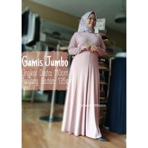Gamis Muslimah Wanita / Gamis Jersey / Gamis Jumbo / Gamis Polos Jumbo / Gamis Mayung Double Klok / Dress Maxi / Bahan Jersey Premium