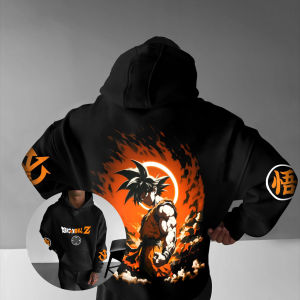 เสื้อฮู้ดดี้โอเวอร์ไซส์ ผู้ชาย ผู้หญิง ลายการ์ตูนดราก้อนบอล โกคู เสื้อพูลโอเวอร์ สตรีทแวร์ ทรงหลวม สไตล์ลำลอง สำหรับฤดูใบไม้ร่วง ฤดูหนาว เสื้อฮู้ด Y2k