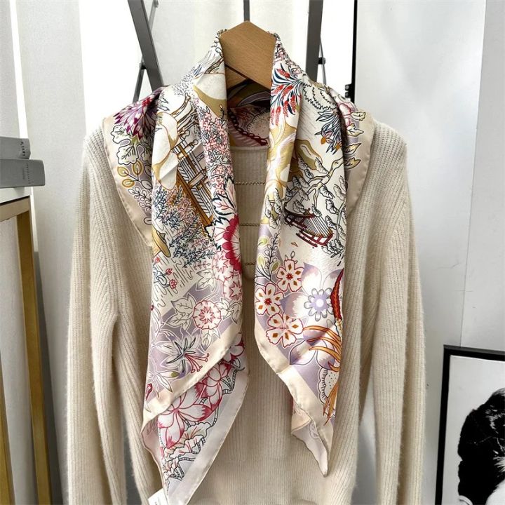 Khăn Lụa Vuông Nữ Thời Trang, Thiết Kế Thanh Lịch, Kiểu Dáng Đa Năng ...