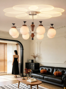 HUIPU ZHAOMING | Retro Style Simple Vintage Atmosphere Protective Living Room Chandelier