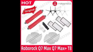 Roborock | Phụ Kiện Máy Hút Bụi Robot Roborock Q7 Max Q7 Max+ T8 - Bộ Lọc Hepa Có Thể Giặt Được Bàn Chải Chính Bàn Chải Bên Hông Vải Lau Nhà