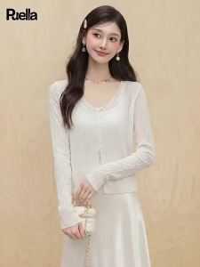 puella | Áo Cardigan Knit Chống UV Thoáng Khí Cổ V