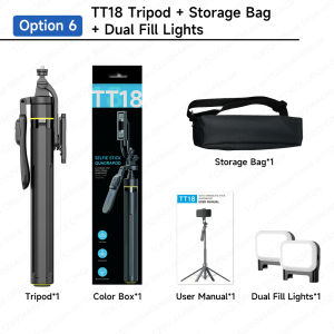 TOKQI | TT18 Pop Open Tripods Stand for Cellphone Shooting Vlog Video Quadrapod Phone Holder 360°Auto-Rotation with Wireless Bluetooth