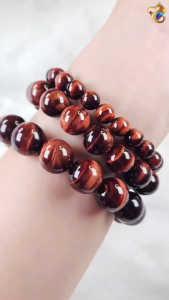 Collection Ceiling Grade Red Tiger Eyes Bracelet