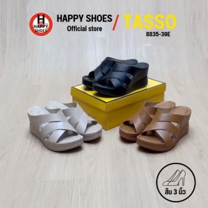 [🥇ของแท้100%🔢ไซส์35-40👠ส้น 3 นิ้ว] TASSO รุ่น 8835-39E รองเท้าส้นเตารีด รองเท้าพื้นนุ่มส้นสูง รองเท้าแตะพื้นนุ่ม สวย นุ่มเบา สบายเท้า