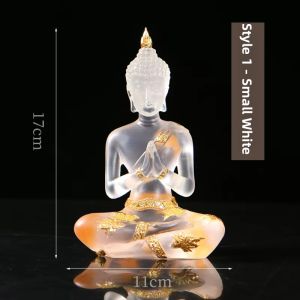 TAIMUJIA | Buddha Statue Figurine Glass Zen Entrance Decoration