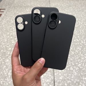 Ultra-Thin Black White Pure Color Resistant Durable Phone Case for  16Pro Max Full Cover Hard Shell Sixteen plus Precision Hole Design