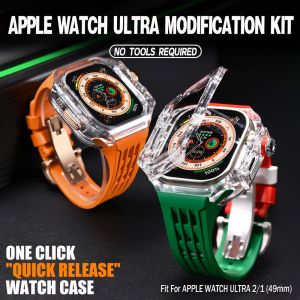 Ốp tháo nhanh kèm đồng hồ dây đeo cho Apple Ultra 2 SE Series 10/9/8/7/6/5/4 Bộ Mod thể thao Richard RM sang trọng cho Apple iWatch siêu 49mm 46mm 45mm 44mm
