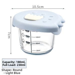TONGXINBUER | Multipurpose Baby Food Container Glass Storage Steaming Bowl