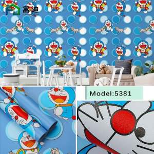 Wallpaper Dinding Doraemon Balon Ukuran 8m s/d 10m x 45cm
